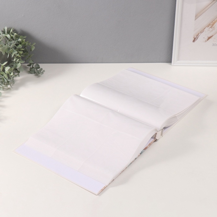 Фотоальбом на 800 фото 10х15 см Фотоальбом на 800 фото 10х15 см "Нежный букет" в коробке золотая обводка 5,5х30,5х33,5 см