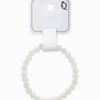 Браслет из бусин &laquo;Кварц&raquo;, d=5.5 см, шар №6, белый