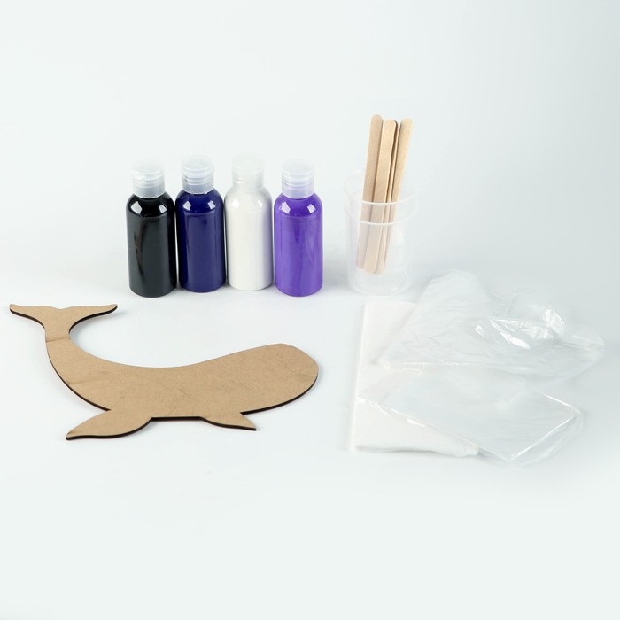 Набор для творчества. Флюид арт. Рисование акрилом «Таинственный кит» Набор для творчества. Флюид арт. Рисование акрилом «Таинственный кит»