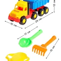Набор игрушек для песочницы &laquo;Фаворит&raquo;, 8 предметов: самосвал, ситечко, совок, грабельки, формочки
