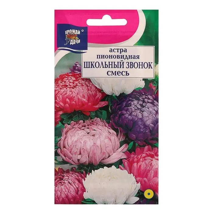 Семена цветов Астра Смесь Семена цветов Астра Смесь "Школьный звонок", пионовидная, 0,3 г