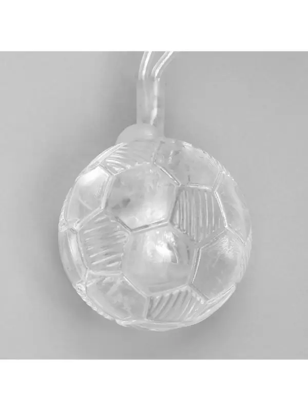 Гирлянда &laquo;Нить&raquo; 5 м с насадками &laquo;Футбольный мяч&raquo;, IP20, прозрачная нить, 30 LED, свечение тёплое белое, 8 режимов, 220 В