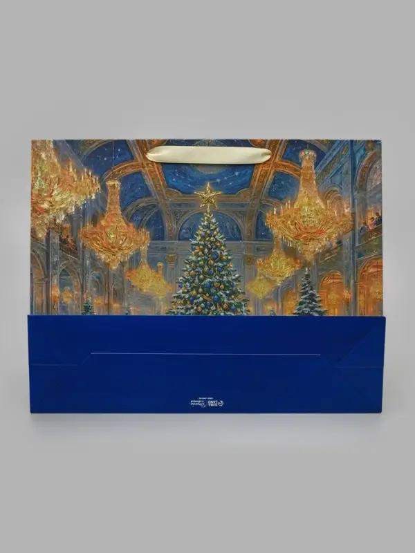 Подарочный пакет &laquo;Зимний лес&raquo;, с лентой 40 &times; 31 &times; 11,5 см