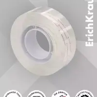 Клейкая лента ErichKrause Crystal, 18 мм &times; 33 м, повышенная прозрачность