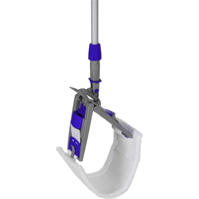 Держатель МОПа универс/зажимы, пластик LuscanProf  50х11см, серый/синий