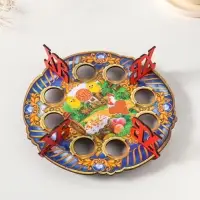 Подставка пасхальная на 8 яиц "Петушок".   Д 20 см