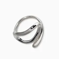 Кольцо медь "Витое", цвет серебро, безразмерное