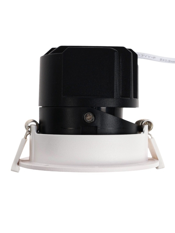 Светильник светодиодный встраиваемый, поворотный, 6Вт, 4000К, с драйвером, D75, черно-белый   107130 Светильник светодиодный встраиваемый, поворотный, 6Вт, 4000К, с драйвером, D75, черно-белый   107130