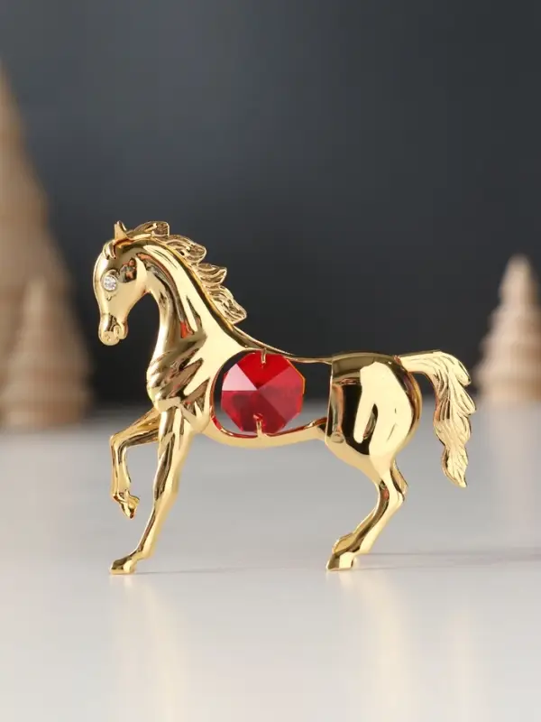 Сувенир Лошадка маленькая с 2-мя красными хрусталиками, 7х2х6 см. Сувенир Лошадка маленькая с 2-мя красными хрусталиками, 7х2х6 см.