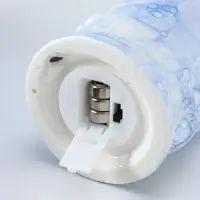 Сувенир керамика свет "Маяк" мраморный бело-синий 6,5х6,5х18 см