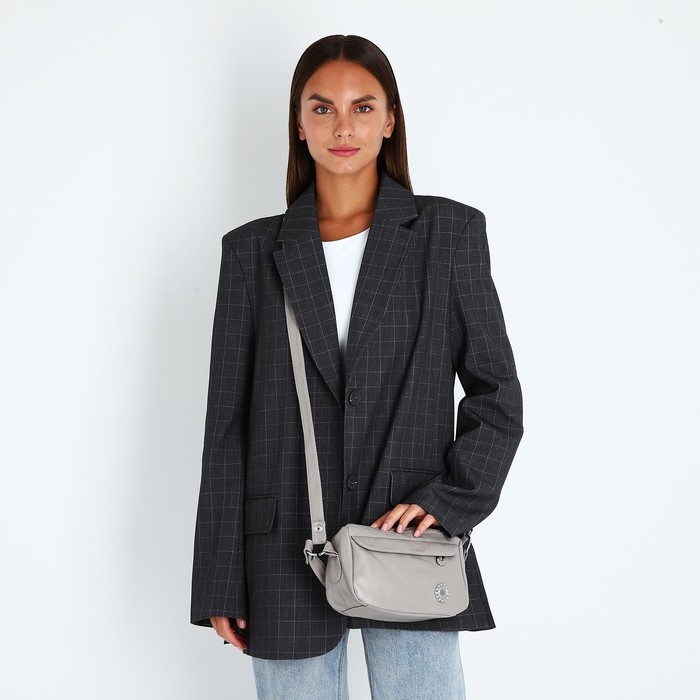 Сумка кросс-боди на молнии, цвет серый Сумка кросс-боди на молнии, цвет серый