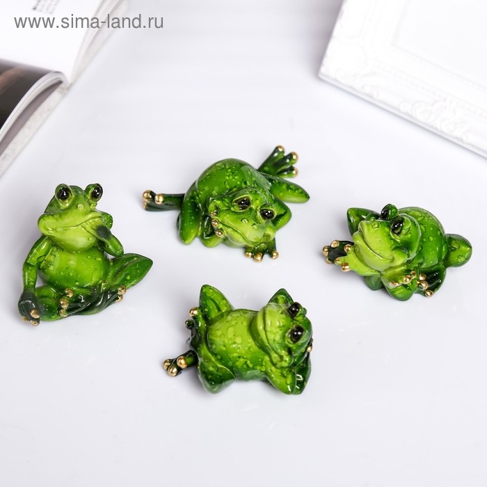Сувенир полистоун лак Сувенир полистоун лак "Лягуха отдыхает" МИКС 3,5х6х5 см