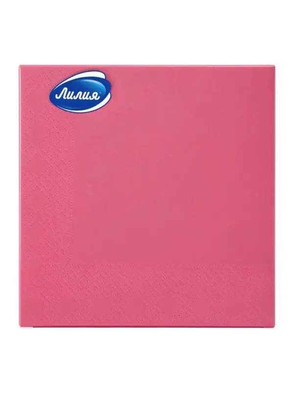 Салфетки бумажные, Лилия 33х33 "Розовый" 2сл 20л