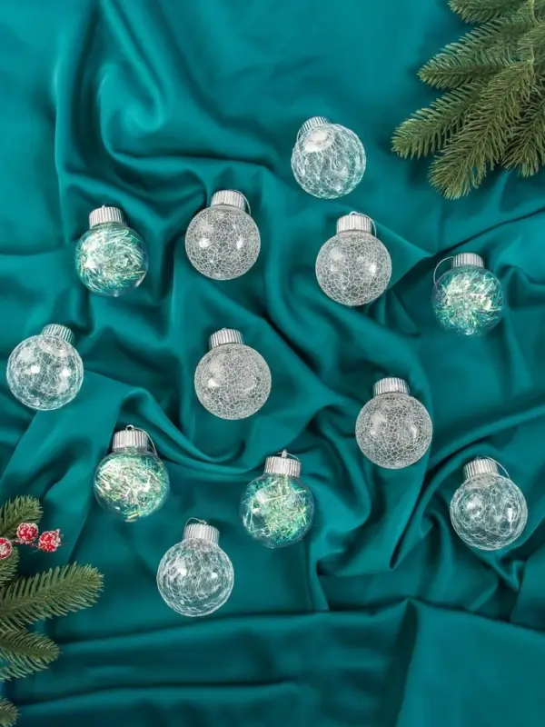 Ёлочные игрушки &laquo;Калейдоскоп&raquo;, шары новогодние, d=6 см, набор 12 шт., МИКС