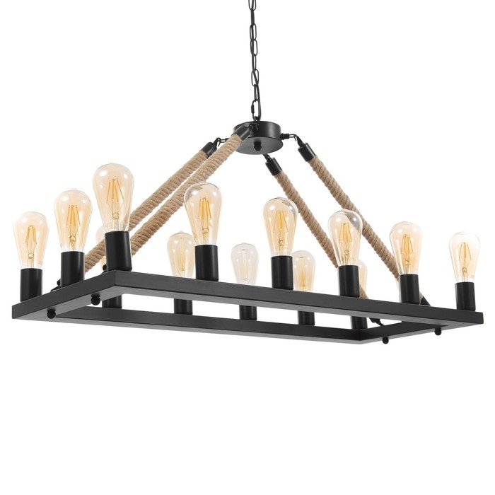 Люстра Люстра "Герда" 14хЕ27 40Вт черный 85х35х40см BayerLux