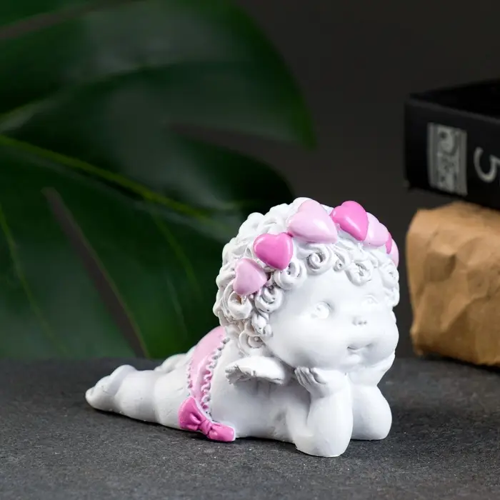 Фигура &laquo;Ангел лежит личико на ручках&raquo; 8&times;5.5&times;6.5 см