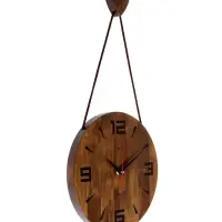 Часы настенные, интерьерные, бесшумные, d-30 см, дерево на подвесе Часы настенные, интерьерные, бесшумные, d-30 см, дерево на подвесе