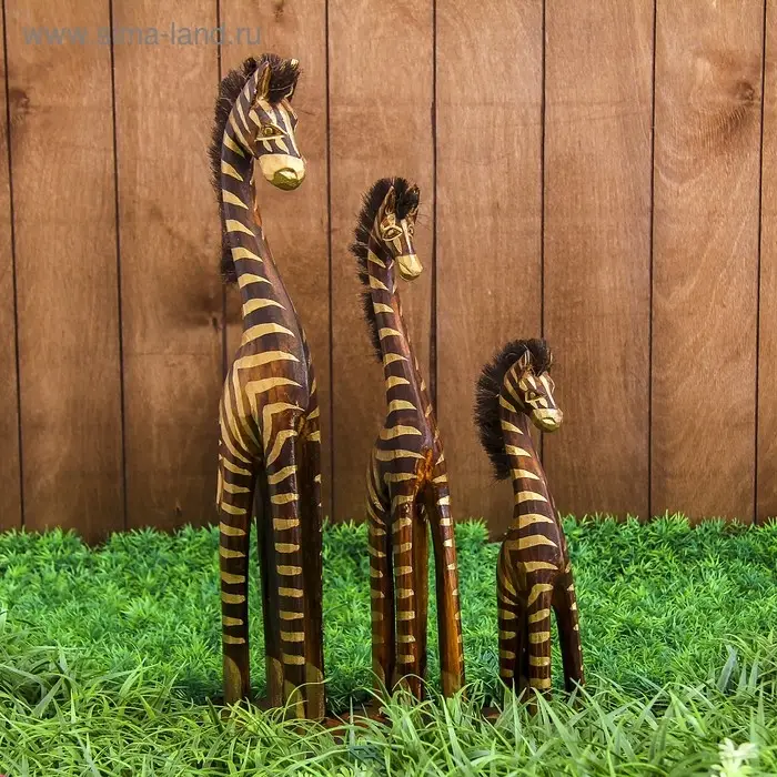 Набор сувенирный  Набор сувенирный "Зебры" (30,40,50) 13х14х50 см