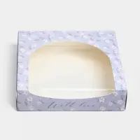 Кондитерская упаковка, коробка с PVC окном, With love, 20 х 20 х 5 см