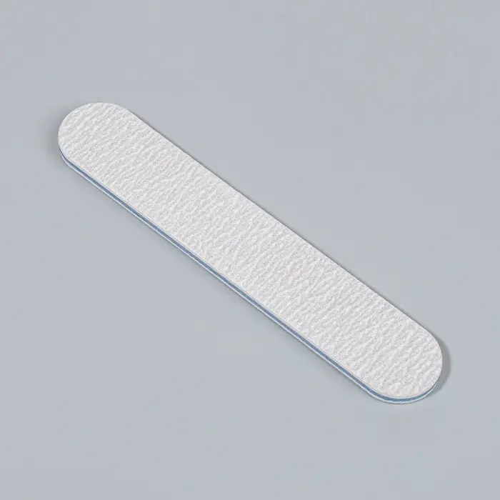 Пилка - мини для ногтей, прямая, 180/200 грит, 11 см, серая