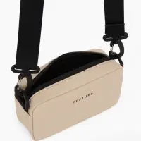 Сумка женская кросс-боди TEXTURA на молнии, 19&times;6&times;10.5 см, бежевая