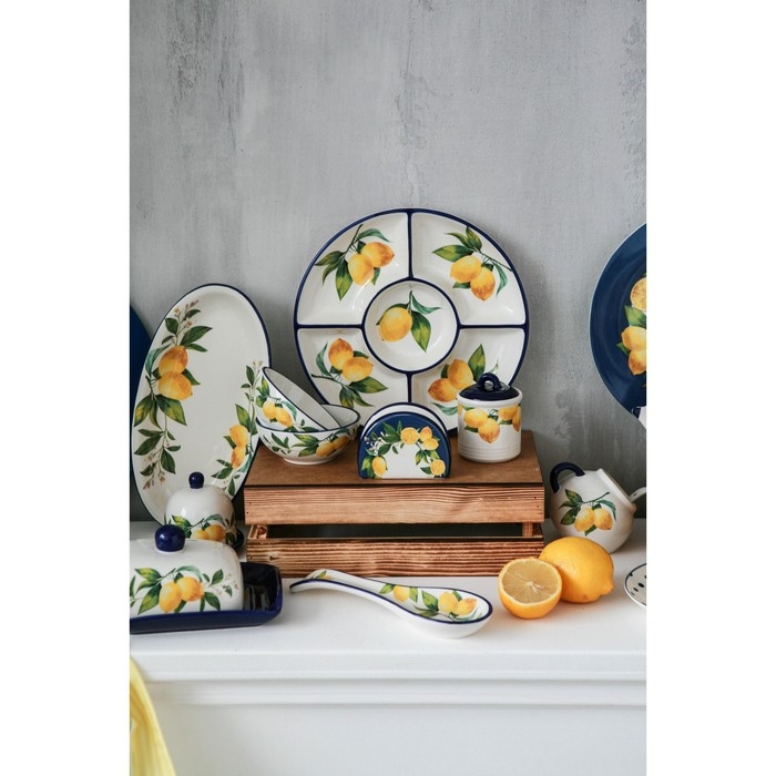 Салфетница Доляна «Лимон», 9,5×7×4,3 см