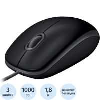 Мышь компьютерная Logitech M110 черная (910-005502/910-005490)