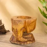 Подставка под бутылки «Голова слона», 15×15×17 см, дерево Пиннис, коричневая Подставка под бутылки «Голова слона», 15×15×17 см, дерево Пиннис, коричневая