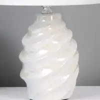 Лампа настольная E27 40Вт "Ракушка" беж перламутр 20х20х32 см