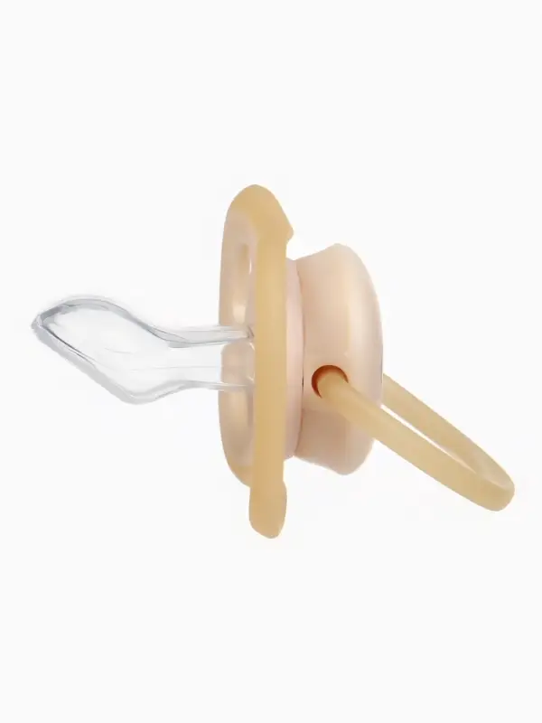 Светящаяся соска-пустышка анатомическая, силикон, от 0 мес., &laquo;Мишка&raquo;, бежевая