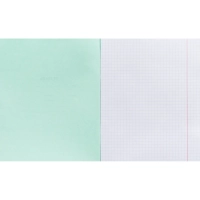 Тетрадь в зеленом офсете  24л, клетка  уп. по 20 шт./запайка,100% белизна