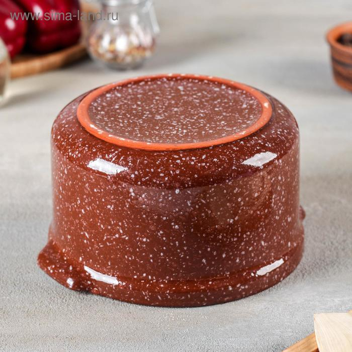 Горшок-сотейник «Мрамор коричневый», 1,5 л Горшок-сотейник «Мрамор коричневый», 1,5 л