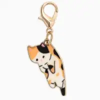 Шарм для браслета на карабине &laquo;Котёнок&raquo;, цветной в золоте