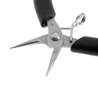 Круглогубцы для электроники ТУНДРА mini, нерж. сталь, противоскользящие рукоятки, 90 мм