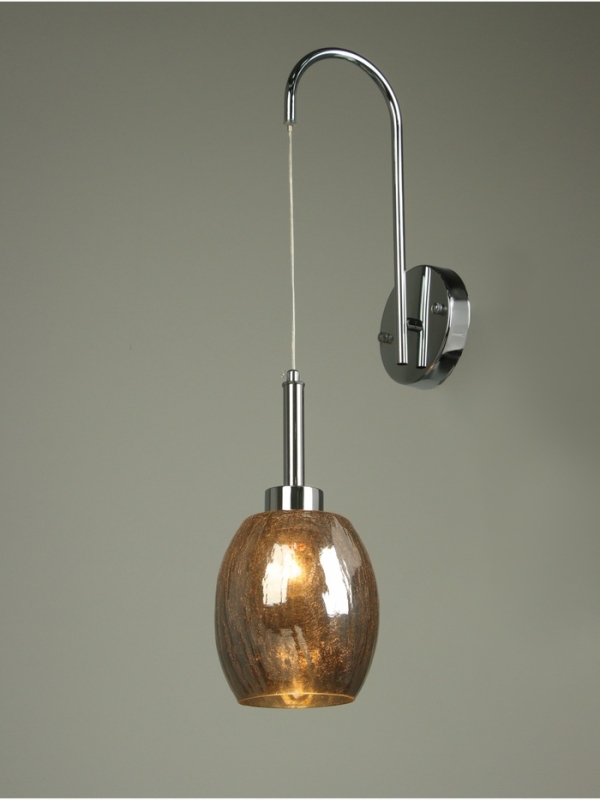 Бра «Кейти» 1х40Вт Е27 серебро 23х14х47+80см