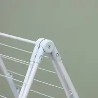 Сушилка для белья напольная складная, рабочая длина 21 м, цвет матовый серый