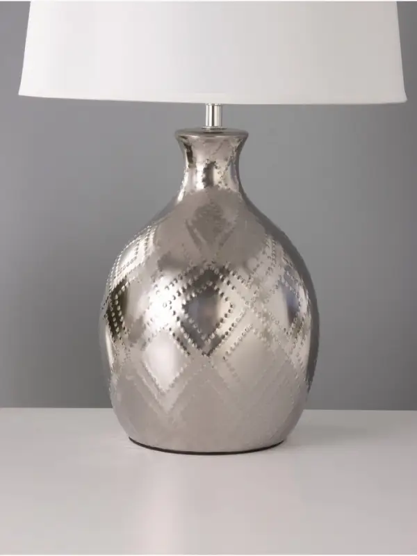 Лампа настольная RISALUX &laquo;Чиппер&raquo;, 15 Вт, Е14, серебристая, 30&times;30&times;47 см