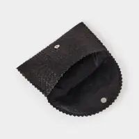 Сумка клатч плетёная из пальмового листа, 28&times;16&times;2 см, чёрная