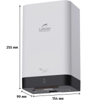 Сушилка для рук электрическая Luscan Prof/ADAFast 1кВт белая с черным