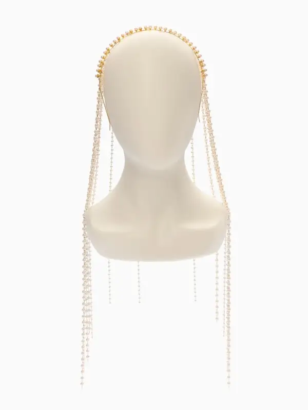 Украшение для волос «Паутина», 50 см, белое в золоте Украшение для волос «Паутина», 50 см, белое в золоте