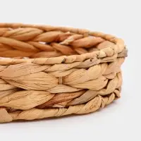 Корзинка для подачи Доляна &laquo;Камыш&raquo;, d=24 см, плетёная, из соломы