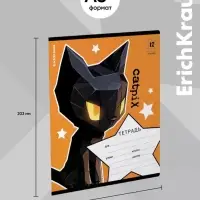 Тетрадь 2 листов в клетку ErichKrause CatPix, МИКС