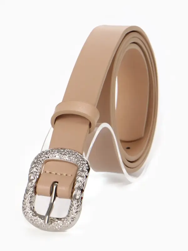 Ремень женский, металлическая пряжка, 2.3&times;105 см, бежевый