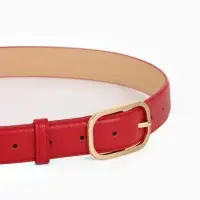 Ремень жен 05-01-01-01, Июнь2512, 3*0,3*110 см, без винта, пряж золото, 1 прокол, красный Ремень жен 05-01-01-01, Июнь2512, 3*0,3*110 см, без винта, пряж золото, 1 прокол, красный