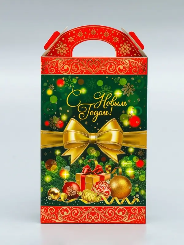 Коробка подарочная новогодняя Ларец «Бантик» 17.5×31×7 см Коробка подарочная новогодняя Ларец «Бантик» 17.5×31×7 см