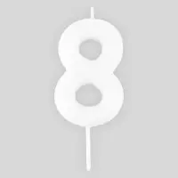 Свеча для торта, цифра &laquo;8&raquo;, светится в темноте, 3.8&times;8 см