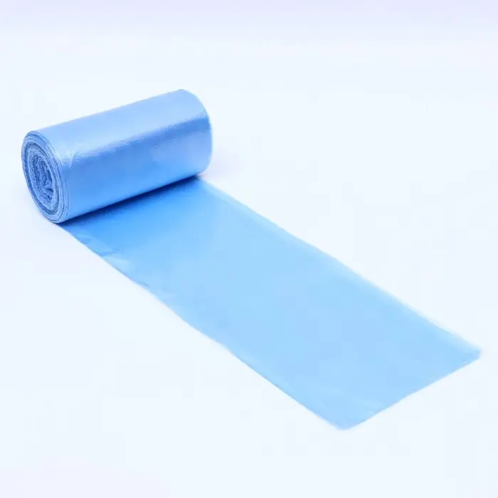 Мешки для мусора в рулоне UpakLand 60 л, голубые, ПНД, толщина 8 мкм, 50 шт.