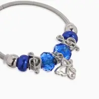 Браслет с шармами &laquo;Марджери. Бабочка&raquo;, d=6.5 см, синий в серебре