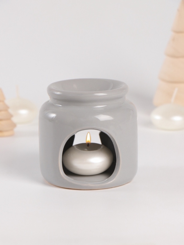 Набор: аромалампа для эфирных масел, мелтсы из воска ароматические «Звезда», серая, 7.5×7.5×8 см Набор: аромалампа для эфирных масел, мелтсы из воска ароматические «Звезда», серая, 7.5×7.5×8 см