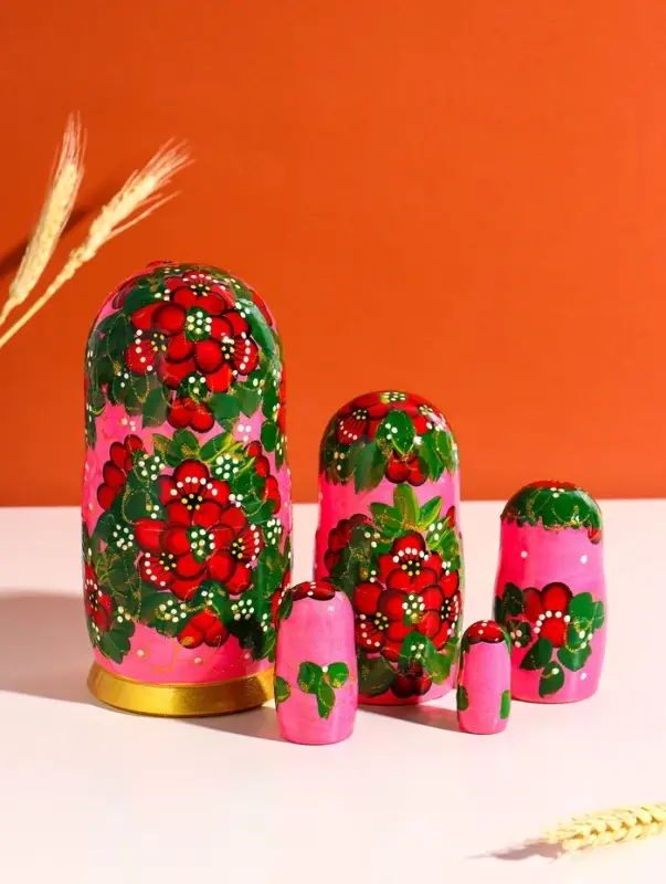 Матрёшка дерево &laquo;Ульяна&raquo;, 5-ти кукольная, 18 см, ручная работа, МИКС